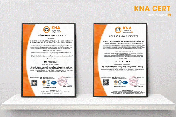 Tái chứng nhận ISO 9001:2015 và ISO 14001:2015 cho Công Ty TNHH Nhựa Kỹ Thuật Sakura