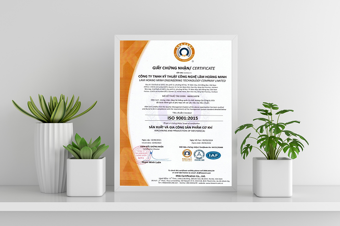 Cấp Chứng Nhận ISO 9001:2015 cho Công ty TNHH Kỹ Thuật Công Nghệ Lâm Hoàng Minh