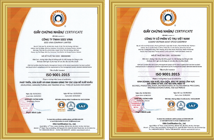 MÃU CHỨNG NHẬN ISO 9001:2015