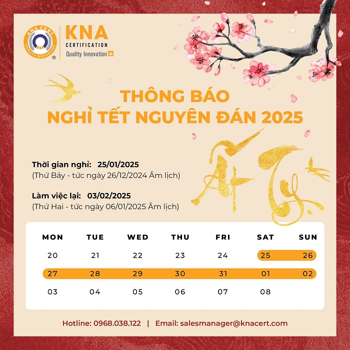 thông báo nghỉ tết 2025