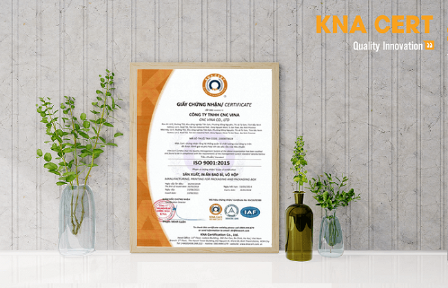 KNA CERT đánh giá tái chứng nhận và cấp chứng chỉ ISO 9001:2015 cho Công ty TNHH CNC Vina 1 đánh giá tái chứng nhận iso 9001