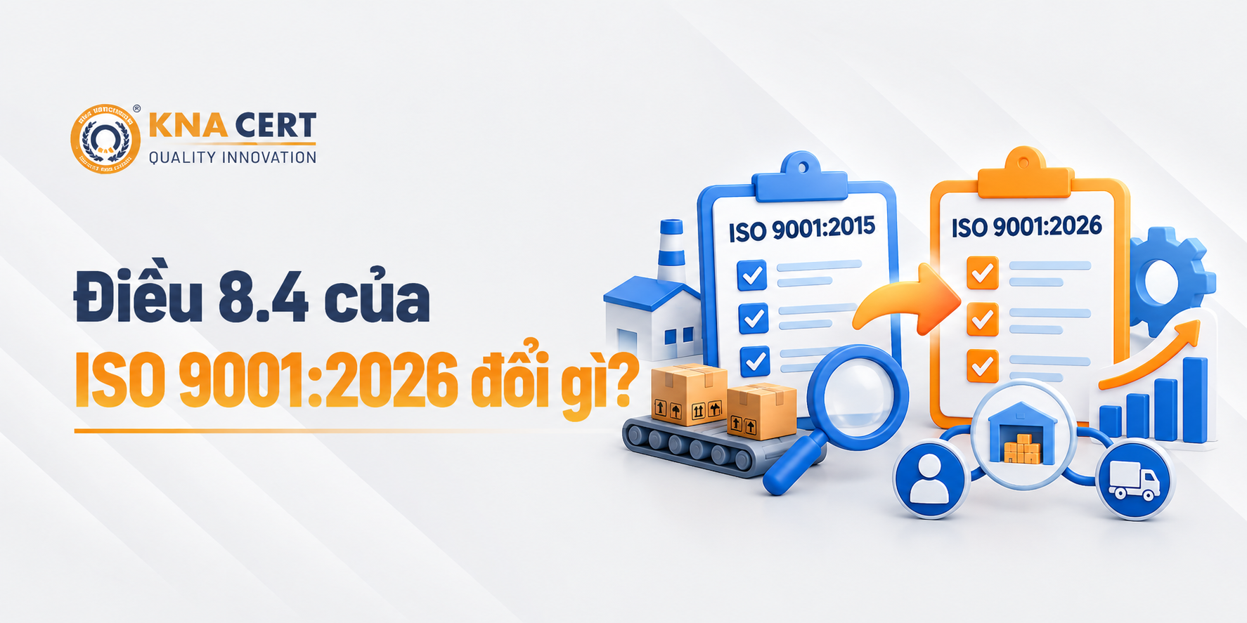 Điều khoản 8.4 ISO 9001: Kiểm soát Quá trình, Sản phẩm & Dịch vụ của nhà cung cấp 3 ISO 9001:2026 thay đổi gì ở điều khoản 8.4?