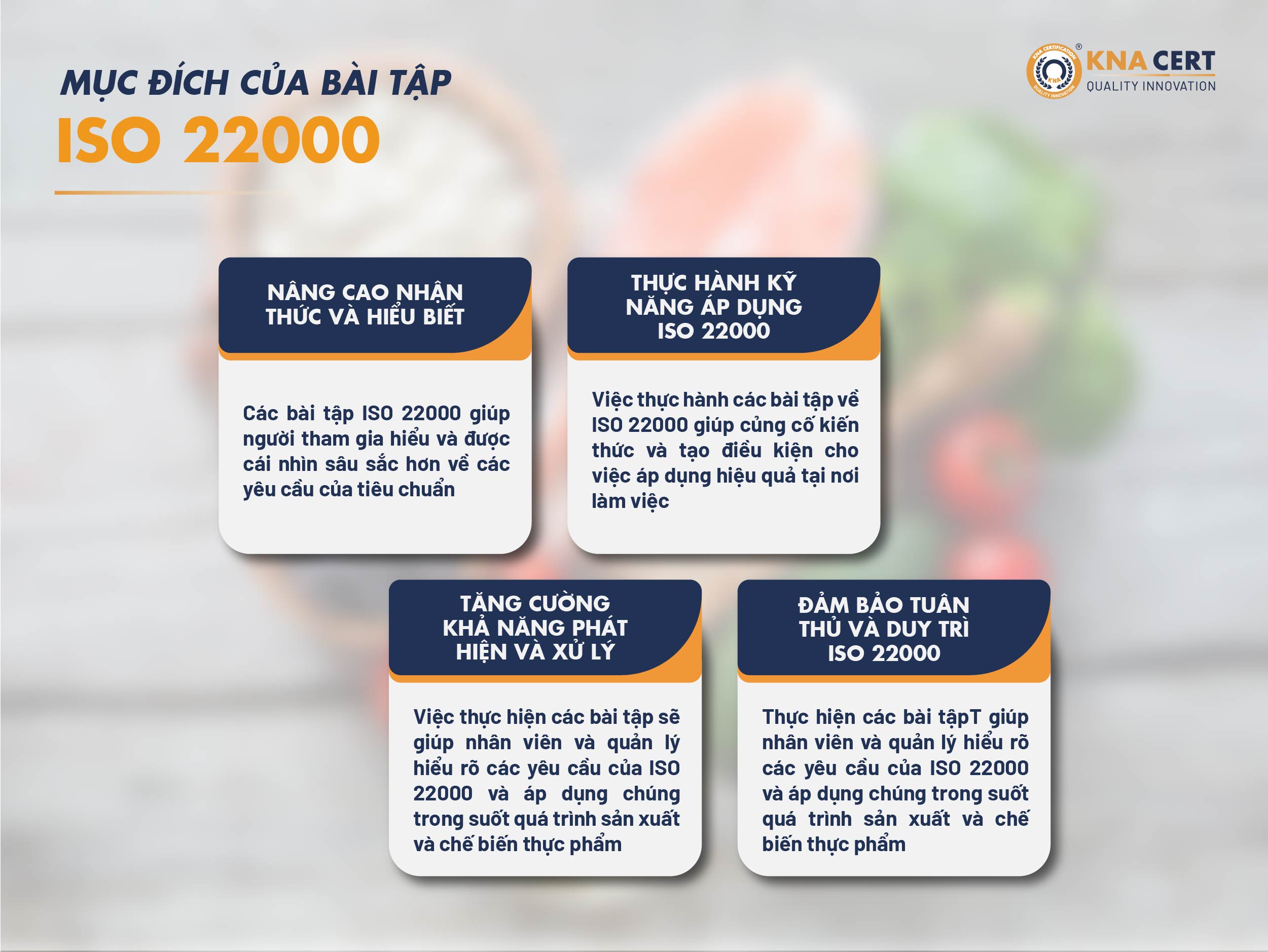muc dich cua bai tap iso 22000