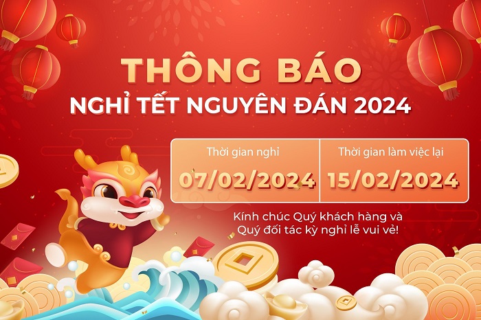 thông báo nghỉ tết 2024