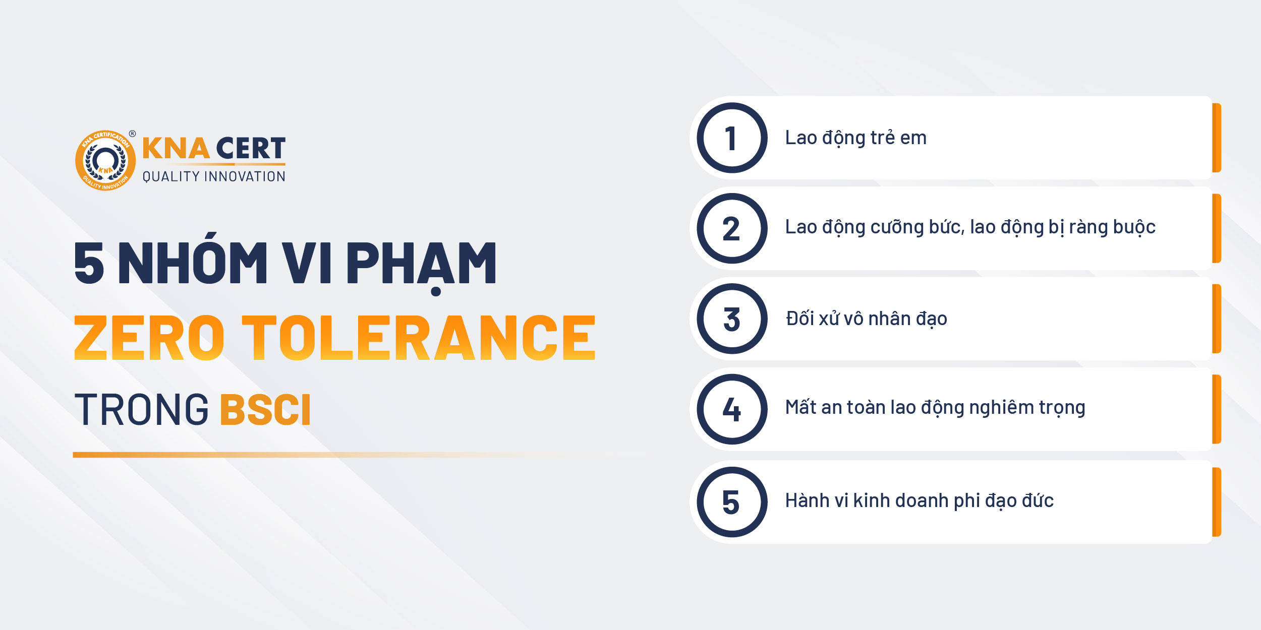 5 nhóm vi phạm được xếp vào Zero Tolerance