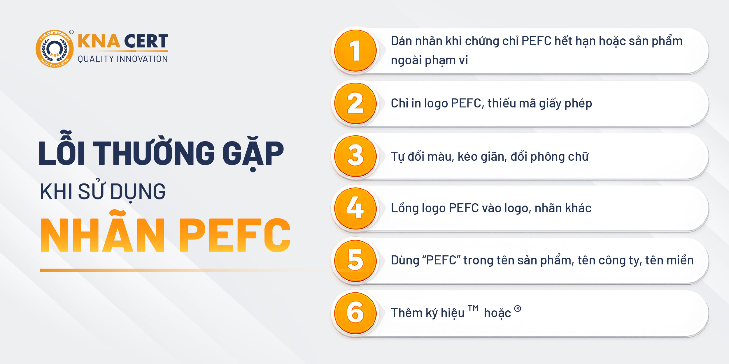 Những lỗi thường gặp khi sử dụng nhãn PEFC là gì?