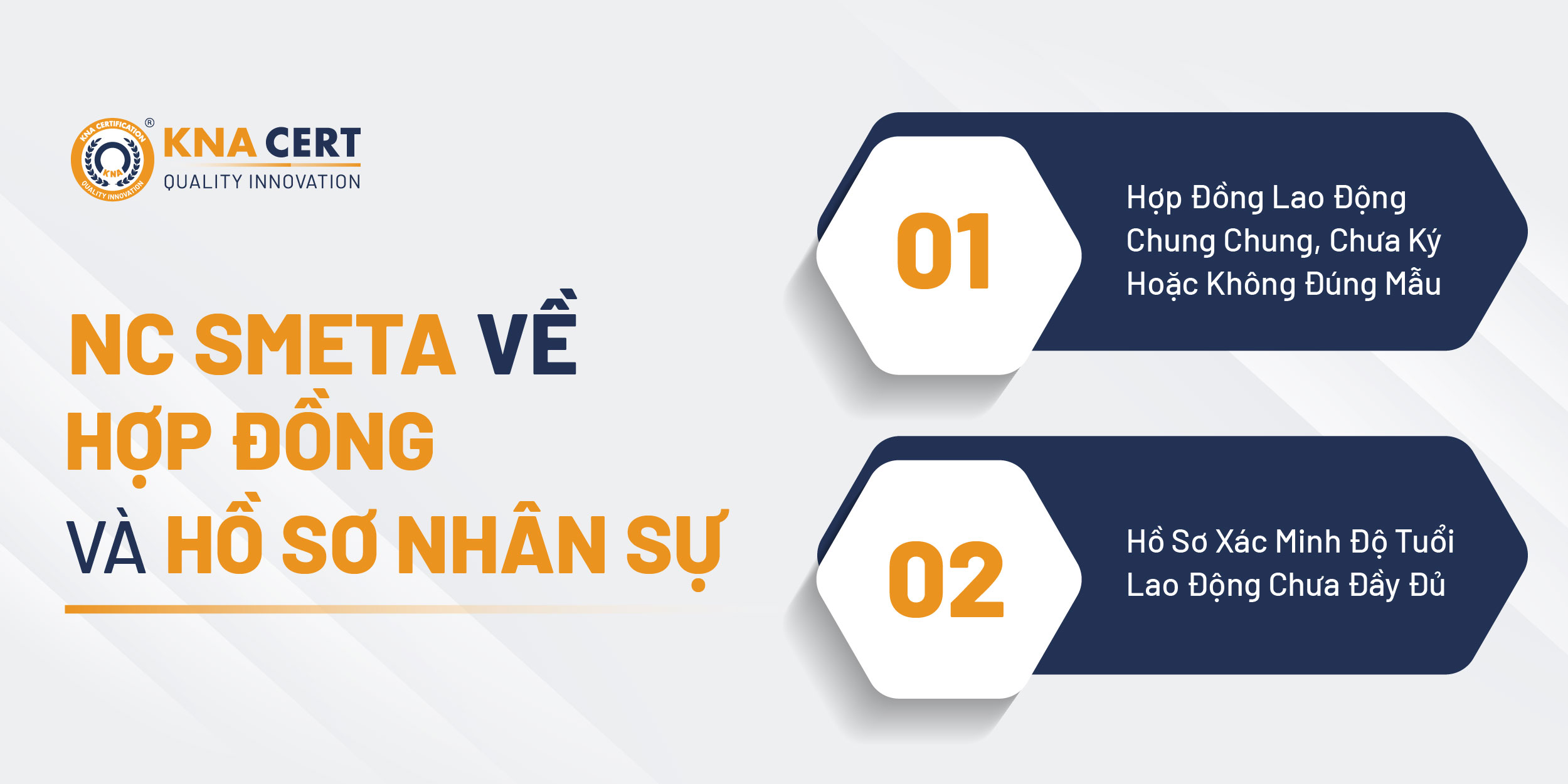 Những Lỗi Không Phù Hợp Khi Đánh Giá SMETA Thường Gặp & Cách Khắc Phục NC SMETA 5 Nhóm NC SMETA Về Hợp Đồng Lao Động Và Hồ Sơ Nhân Sự