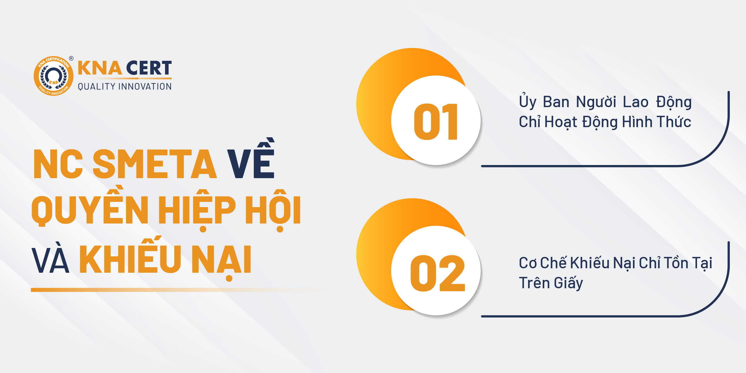 Những Lỗi Không Phù Hợp Khi Đánh Giá SMETA Thường Gặp & Cách Khắc Phục NC SMETA 6 Nhóm NC SMETA Về Tự Do Hiệp Hội Và Cơ Chế Khiếu Nại