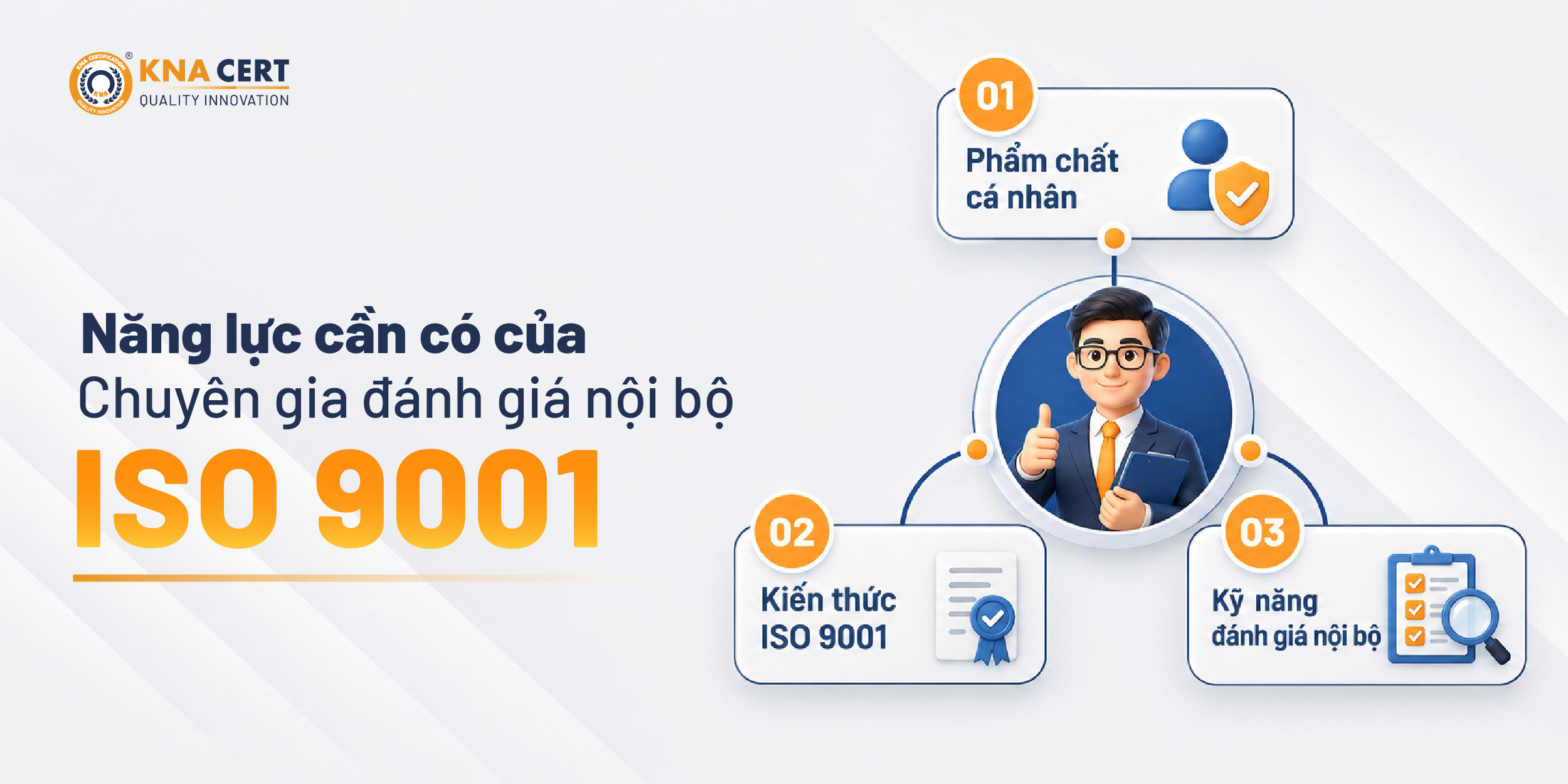 Chuyên gia đánh giá nội bộ ISO 9001: Năng lực cần có & Cách đào tạo 3 Chuyên gia đánh giá nội bộ ISO 9001 cần những năng lực nào?