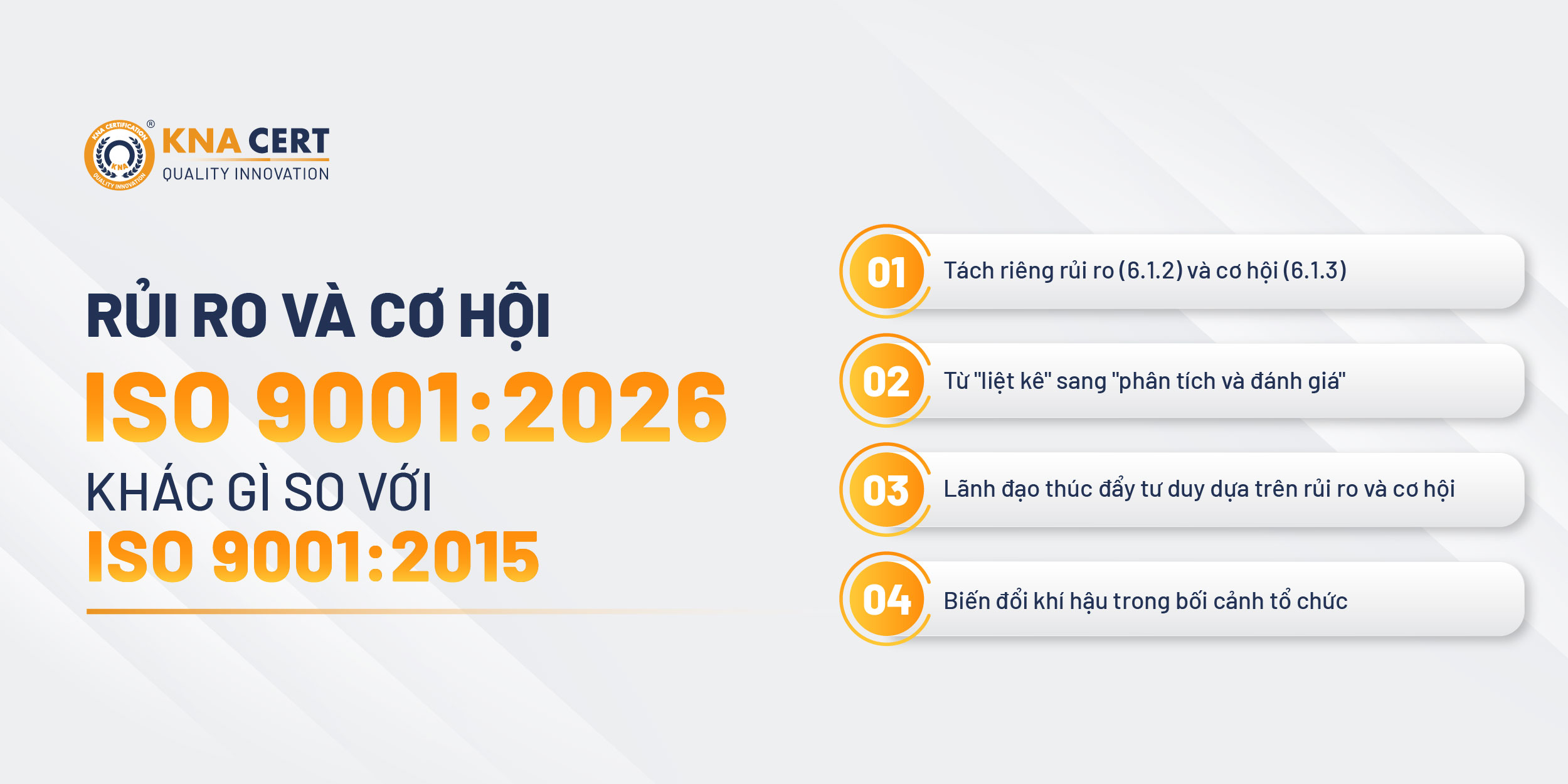 ISO 9001 2026 thay đổi gì về rủi ro và cơ hội so với ISO 9001 2015