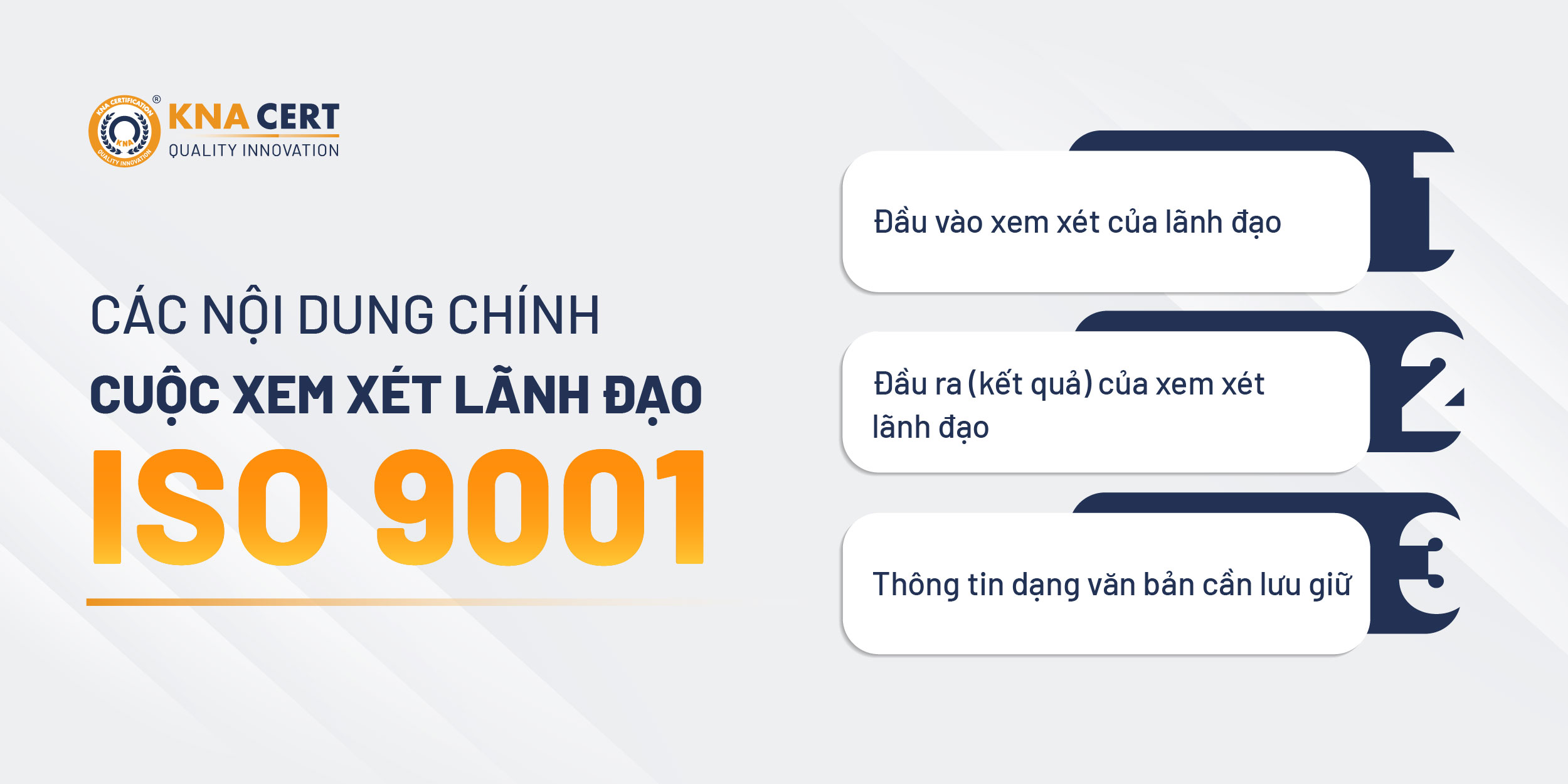 Nội dung cần có khi thực hiện xem xét của lãnh đạo trong ISO 9001 là gì