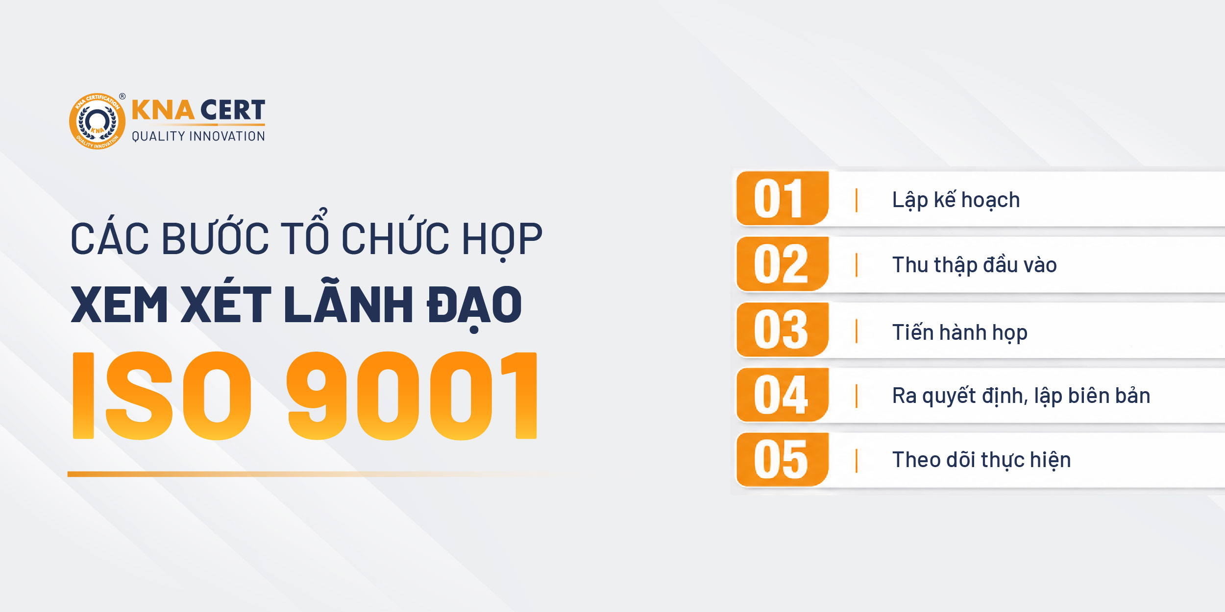 Quy trình tổ chức họp xem xét của lãnh đạo gồm những bước nào